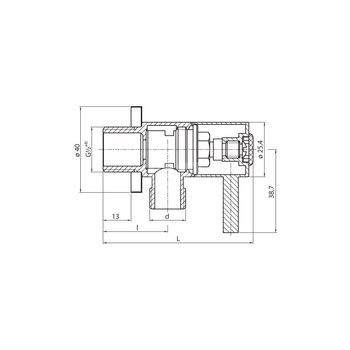 Zawór wodny PERFEXIM PHA-052 GZ 1/2'' x GZ 3/4''