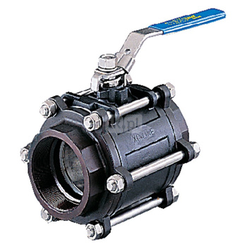 Zawór odcinający kulowy z napędem ręcznym, przyłącza: gwint wewnętrzny, korpus trzyczęściowy, typ X3444, Pnom 2,5 MPa, 4"