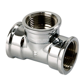 Trójnik FERRO mosiądz 3/8'' GW, kolor chrom