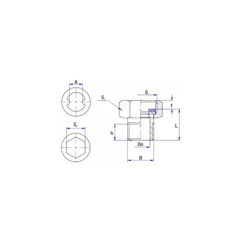 Półśrubunek redukcja RUMET fibra mosiądz 3/4'' x 1/2'' (gw x gz), z uszczelką, 25 mm