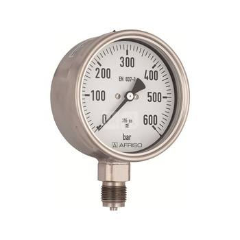 Manometr z rurką Bourdona AFRISO RF chemiczny 0/60 bar G1/2B radialne fi 160 mm, kl. 1,0%