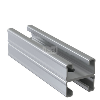 Szyna montażowa podwójna NICZUK SDMG, gr. 2 mm, dł. 4000 mm, stal nierdzewna (ocynk galwaniczny)