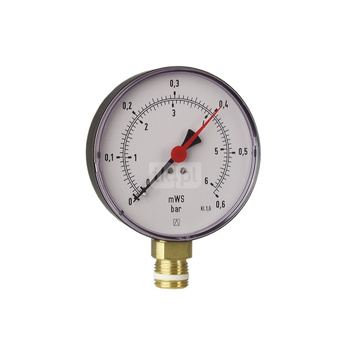 Manometr z rurką Bourdona AFRISO HY 0/1,6 bar G1/2B radialne fi 100 mm, kl. 1.6%