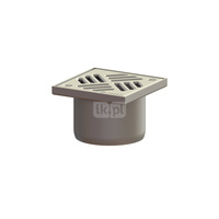 Kratka KESSEL kwadratowa ze stalowai nierdzewnej 150x150mm do wpustu