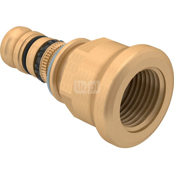 Złączka GEBERIT Mepla, mosiądz / mosiądz, 3/8'' x 20 mm (GW x końcówka wciskowa), (głębokość: 9.5 mm) z uszczelką