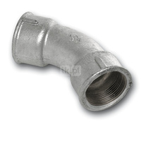 Łuk 45' SANHA 41#, żeliwo (cynk/nikiel) (ocynk), 3'' (GW)