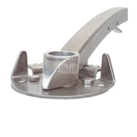 Dźwignia ręczna wykonana ze stali nierdzewnej, 10-cio położeniowa z możliwością założenia blokady DN300