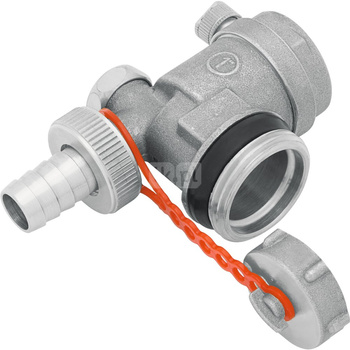 Trójnik niklowany z odpowietrznikiem i zaworem spustowym - G1"