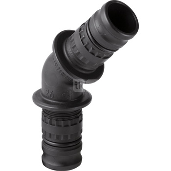 Kolano 45' GEBERIT Mepla, PVDF / PVDF, 50 mm, DN 40 x 50 mm x DN 40 (końcówka wciskowa x końcówka wciskowa), (głębokość: 25 mm) z uszczelką