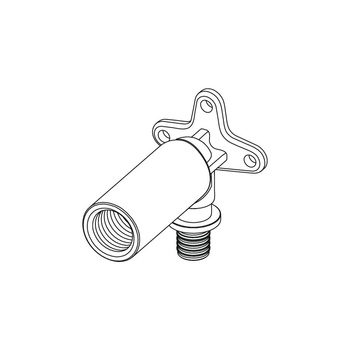 Kolano naścienne 90' TECE flex, brąz, 16 mm x 1/2'' (zz x GW), 82 mm