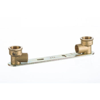 Kolano na listwie FITTING 4472L-1/2X15-100, mosiądz, 15 x 1/2'' (GW x lut wewnętrzny)