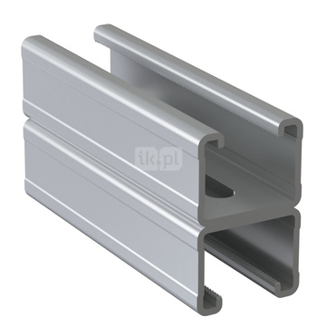 Szyna montażowa podwójna NICZUK SDMB, gr. 3 mm, dł. 4000 mm, stal nierdzewna (ocynk galwaniczny)