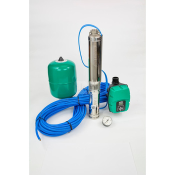 Zestaw z pompą głębinową 3-calową Wilo-Sub TWU 3.03-08-HS-ECP-B, stabilne ciśnienie 150 m 