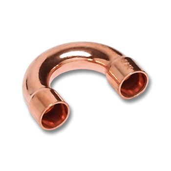 Łuk 180' SANHA 5060, miedź, 8 mm (lut wewnętrzny x lut wewnętrzny)