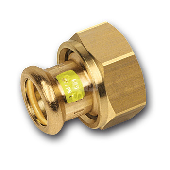Półśrubunek SANHA Press Gas dwuczęściowy, miedź, 15 mm x 1'' (zw x nz)
