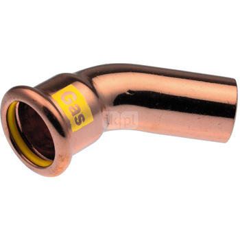 Kolano nyplowe 45' Copper Gas - 28