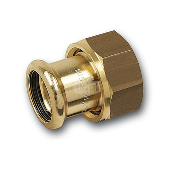 Półśrubunek SANHA PURAPRESS dwuczęściowy, Cu, 22 mm x 1 1/4'' (zw x nz)