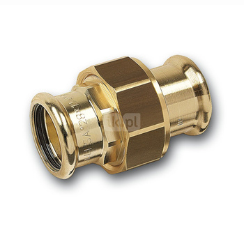 Śrubunek SANHA PURAPRESS trzyczęściowy, Cu, 42 mm (zw x zw)