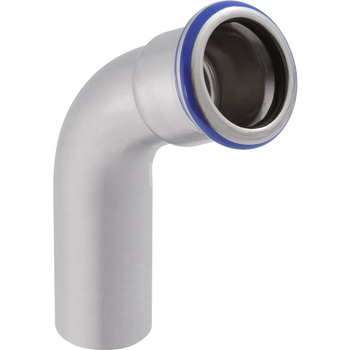 Kolano 60' GEBERIT Mapress Edelstahl jednokielichowe, stal nierdzewna, 76.1 mm, DN 65 x 76.1 mm x DN 65 (końcówka wciskowa x mufa zaprasowywana) z uszczelką