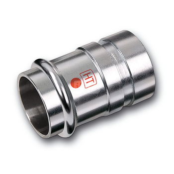 Nypel SANHA NiroTherm Industry, stal nierdzewna, 108 mm x 114 mm (zw x GW)