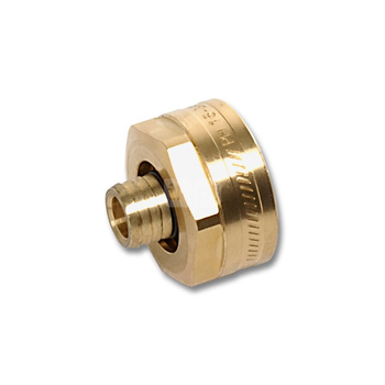 Przejściówka SANHA DKHV VPE trzyczęściowy, mosiądz (niklowanie), 1'' x 16 mm (GW x zw)