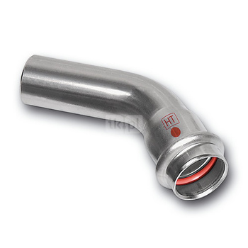 Łuk 45' SANHA NiroTherm Industry nyplowy, stal nierdzewna, 76,1 mm (zw x zw)