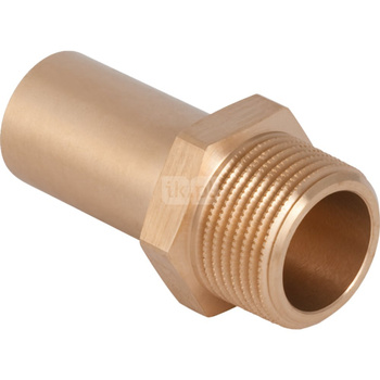 Przedłużka GEBERIT Mapress Kupfer z gwintem zewn. redukcja, miedź, 1/2'' x 18 mm (GZ x końcówka wciskowa)