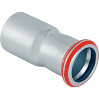 Przedłużka GEBERIT Mapress C-Stahl FKM redukcja, stal (ocynk galwaniczny/elektrolityczny) (ocynk), 54 mm, DN 50 x 42 mm x DN 40 (końcówka wciskowa x mufa zaprasowywana) z uszczelką