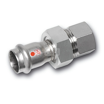 Śrubunek SANHA NiroTherm Industry z uszczelką trzyczęściowy, stal nierdzewna, 54 mm x 2'' (zw x GW)