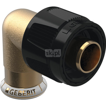 Kolano 90' GEBERIT Mapress z MasterFix, brąz, 15 mm, DN 12 x DN 15 (mufa zaprasowywana x masterfix)