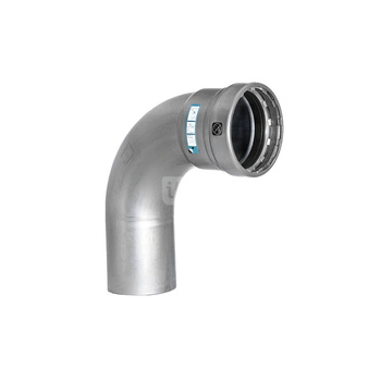 Łuk 90' SANHA Heavy Steel Press, stal (cynk/nikiel), 1'' (zw x GW)