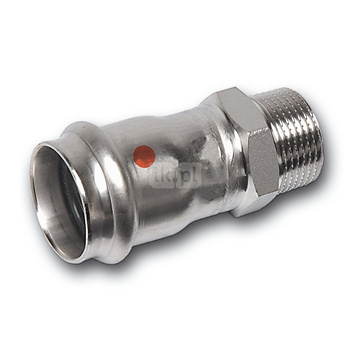 Nypel SANHA NiroTherm Press, stal nierdzewna, 18 mm x 3/4'' (zw x GZ)