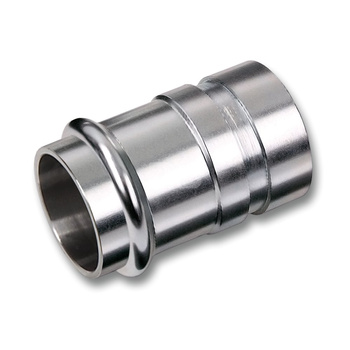 Nypel SANHA NiroSan Press, stal nierdzewna, 108 mm x 114 mm (zw x GW)