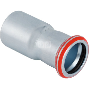 Przedłużka GEBERIT Mapress C-Stahl redukcja, stal (ocynk galwaniczny/elektrolityczny) (ocynk), 76.1 mm, DN 65 x 42 mm x DN 40 (mufa zaprasowywana x końcówka wciskana) z uszczelką