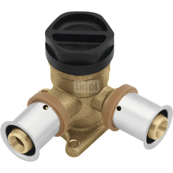 Trójnik ścienny mosiężny kątowy z uszami GW ultraPRESS - 20 Rp1/2" L = 41 mm