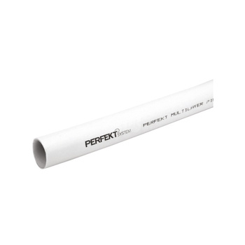 Rura PE-Xb/AL/Polietylen PERFEXIM 700PE 25 mm x 2 mm, izolacja kolor biały - sztanga 5 m wielowarstwowa gładka