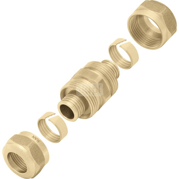 Złączka mosiężna skręcana do rur PEXA/PEXC/PERT - 20x2.0