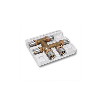 Trójnik SANHA 3fit Press, krzyżowy z izolacją brąz 20 mm x 16 mm x 16 mm (zz x zz x zz)