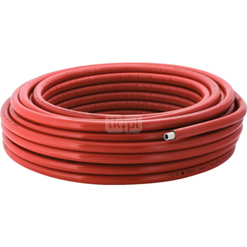 Rura PE-RT II/AL/PE-RT II GEBERIT MeplaTherm 16 mm x 2.25 mm izolacja: 10 mm, izolacja kolor czerwony - kręgi 50m wielowarstwowa gładka