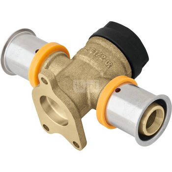 Trójnik ścienny mosiężny przelotowy z uszami GW ultraPRESS - 20 Rp1/2" L = 41 mm