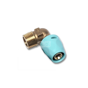 Kolano 90' SANHA 3fit Push dwuczęściowy, Cu, 14 mm x 1/2'' (ww x GZ)