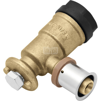 Kolano ścienne mosiężne GW ultraPRESS - 16 Rp1/2" L = 52.5 mm