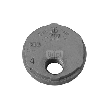 Zaślepka z przepustem ocynkowana GW Groove - 60.3 Rp1"