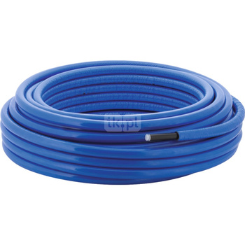 Rura PE-RT II/AL/PE-RT II GEBERIT Mepla 26 mm x 3 mm izolacja: 26 mm, izolacja kolor niebieski - kręgi 25m wielowarstwowa gładka
