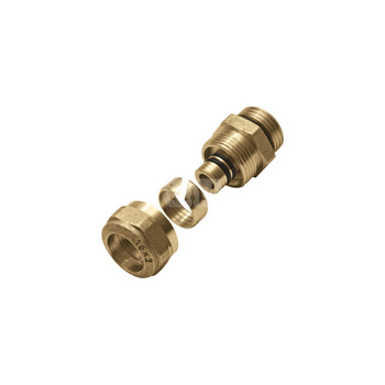 Złączka mosiężna skręcana GZ do rur PERTAL - 16x2 G1/2"