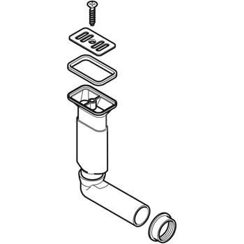 Przelew Geberit, odpływ pionowy, do odpływu zlewowego
