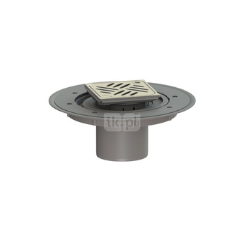 Kratka KESSEL Variofix kwadratowa ze stalowai nierdzewnej 120x120mm do wpustu