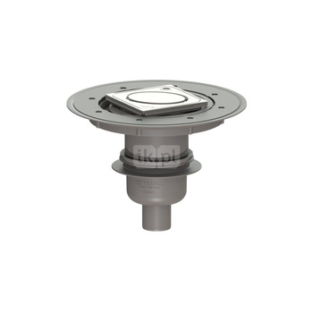 Wpust Classic DN50, odpł. pion., z nasadką Variofix i kratką owal 120x120