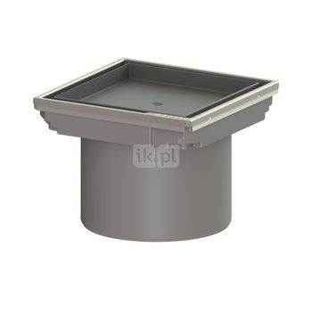 Kratka KESSEL kwadratowa ze stalowai nierdzewnej 110x110mm do wpustu