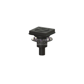 Wpust KESSEL Ecoguss z 1 przyłączem DN 70, odpływ pionowy, kratka 234x234mm tworzywo sztuczne